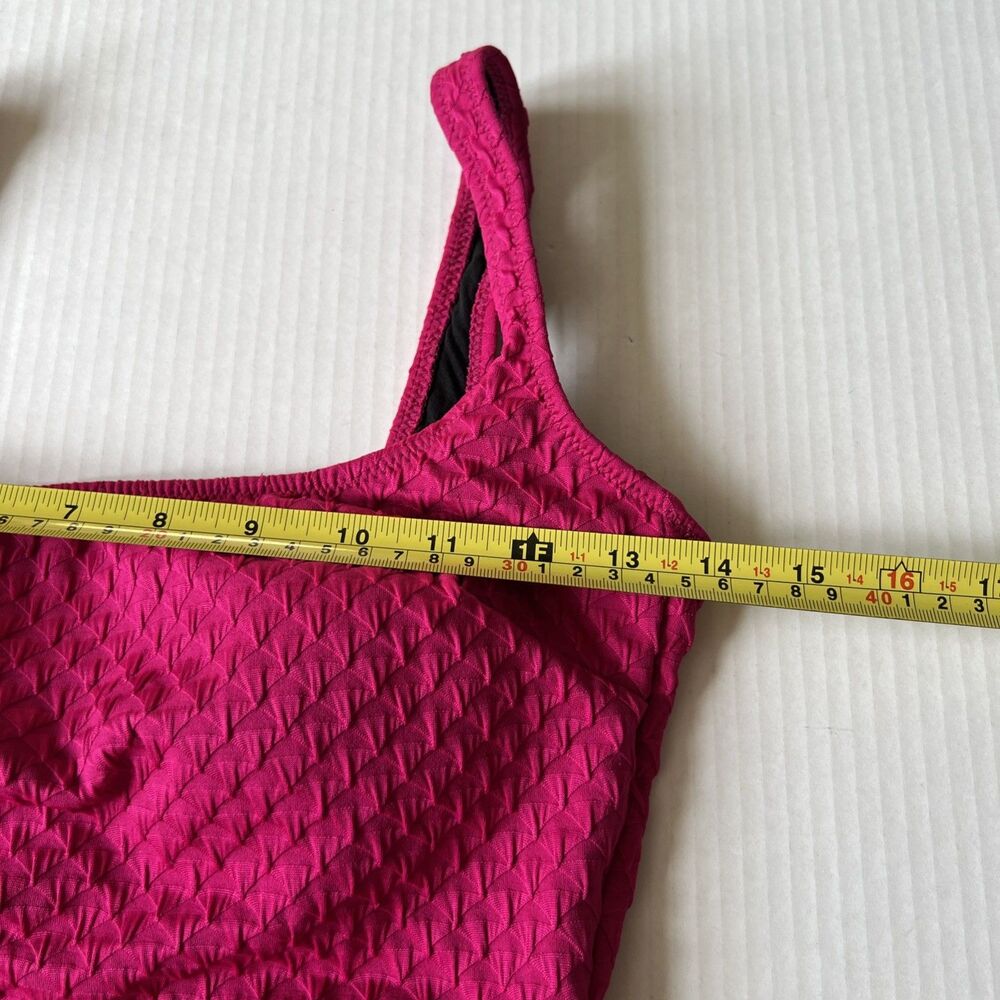 GOTTEX Sz 10 Magenta Diamond in the Rough 1 Pc Surplice Style Swimsuit - Picture 4 of 9